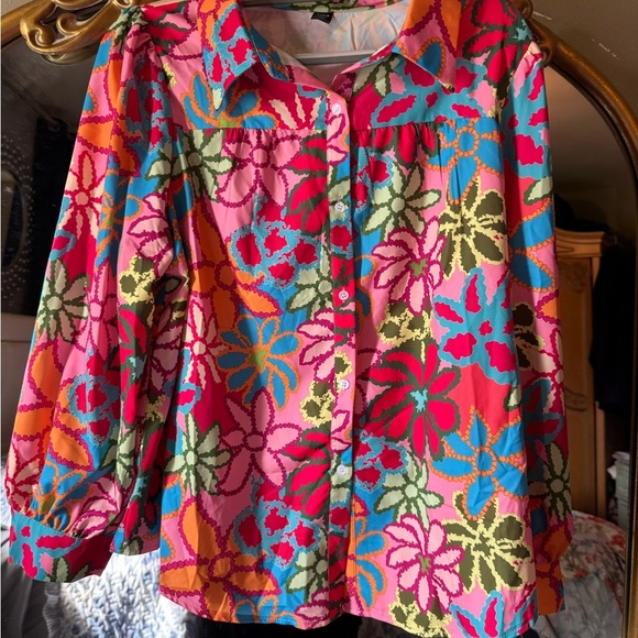 Shein Women's Floral Multicolor Blouse - Picture 2 of 6